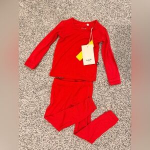 NWT Kyte Baby long sleeve pajamas in cardinal 18-24M